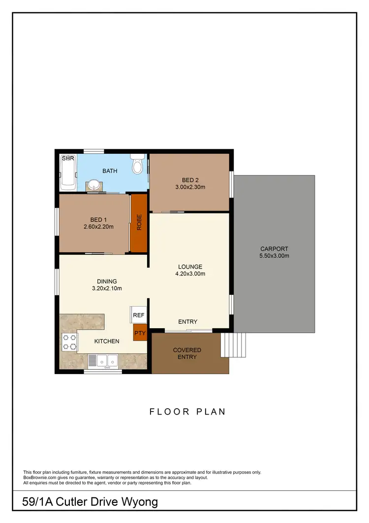 Floorplan of Homely villa listing, 59/1A Cutler Drive, Wyong NSW 2259
