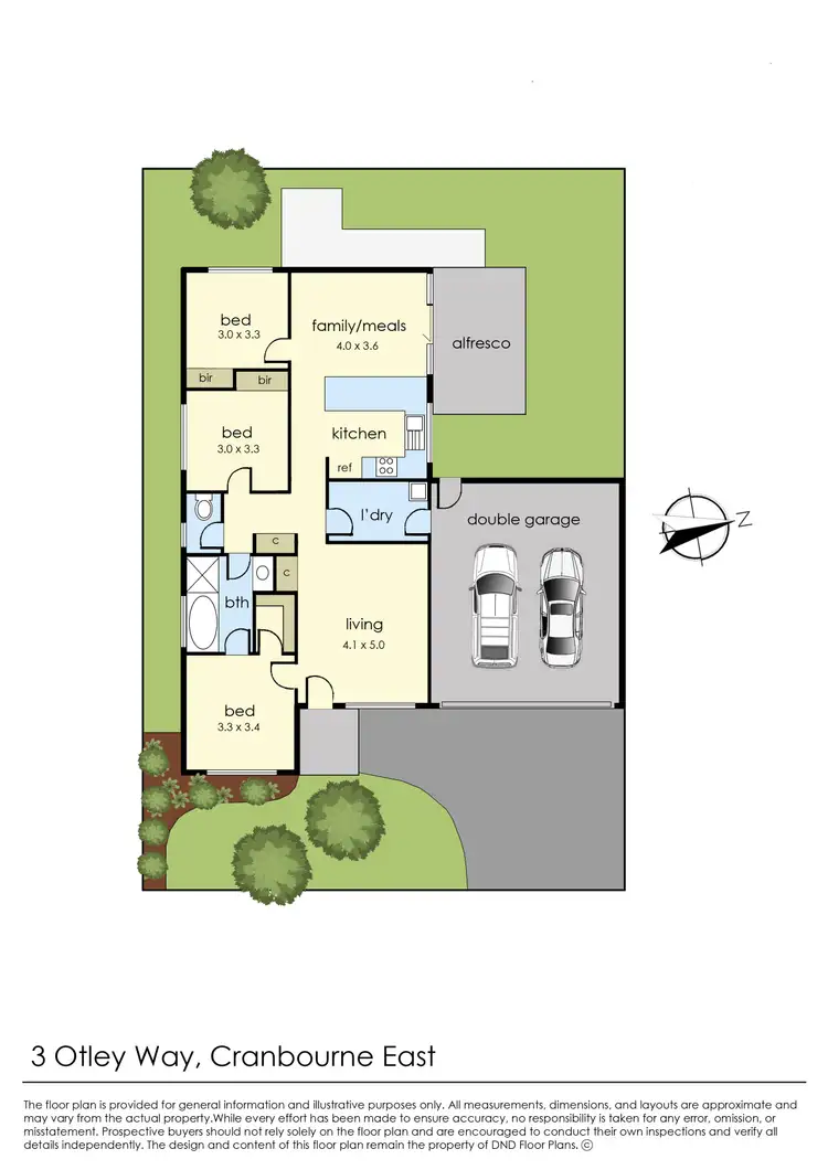 Floorplan of Homely house listing, 3 Otley Way, Cranbourne East VIC 3977
