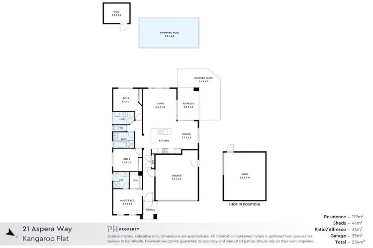 Floorplan of Homely house listing, 21 Aspera Way, Kangaroo Flat VIC 3555