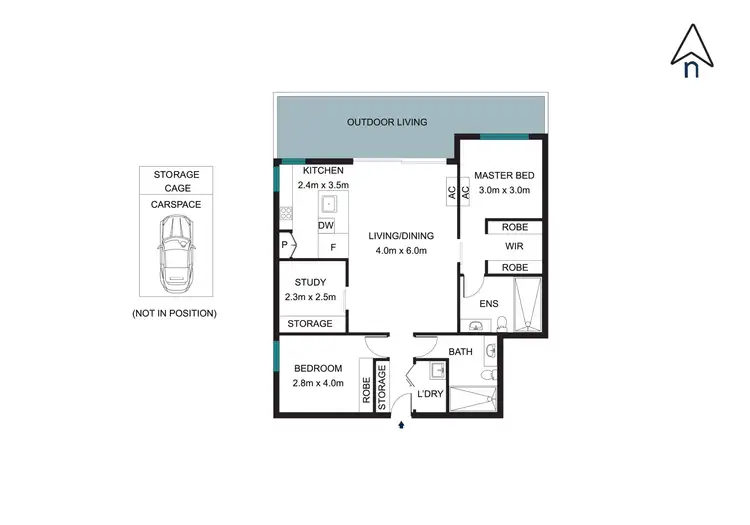 Floorplan of Homely unit listing, 102/59 Date Street, Adamstown NSW 2289