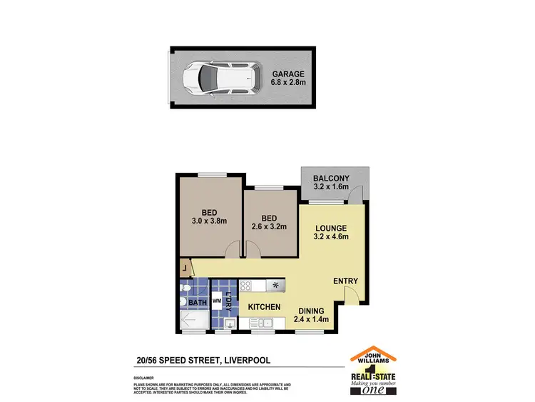 Floorplan of Homely unit listing, 20/56 Speed Street, Liverpool NSW 2170