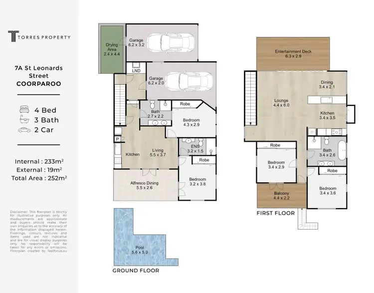 Floorplan of Homely house listing, 7A Saint Leonards Street, Coorparoo QLD 4151
