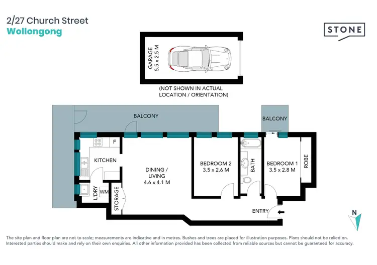 Floorplan of Homely unit listing, 2/27 Church Street, Wollongong NSW 2500