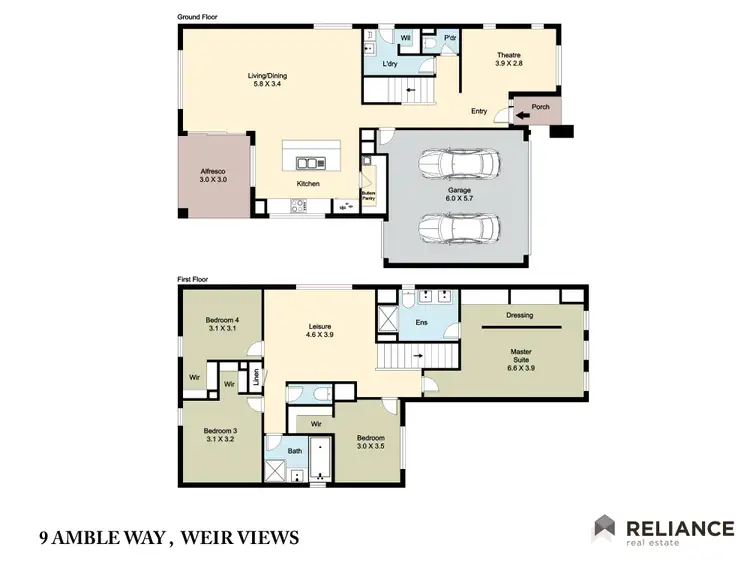 Floorplan of Homely house listing, 9 Amble Way, Weir Views VIC 3338