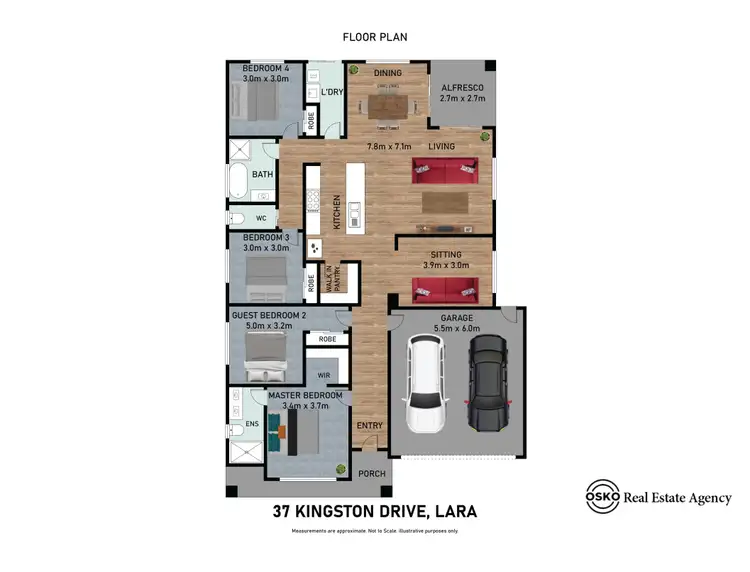 Floorplan of Homely house listing, 37 Kingston Drive, Lara VIC 3212