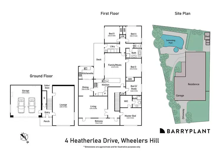 Floorplan of Homely house listing, 4 Heatherlea Drive, Wheelers Hill VIC 3150
