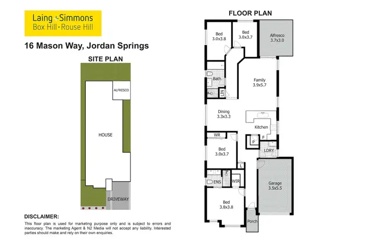 Floorplan of Homely house listing, 16 Mason Way, Jordan Springs NSW 2747