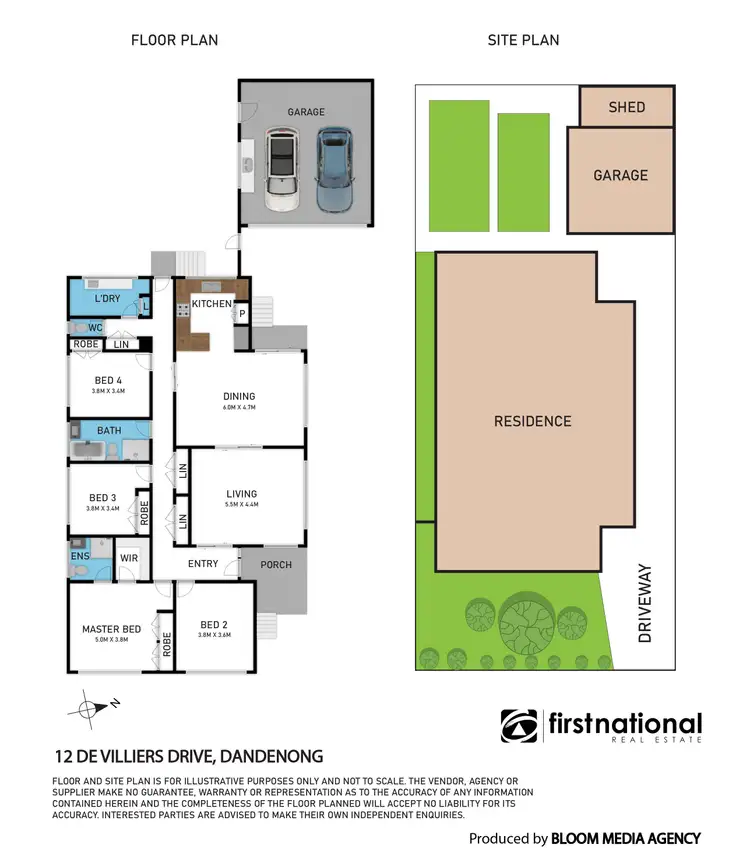 Floorplan of Homely house listing, 12 De Villers Drive, Dandenong VIC 3175