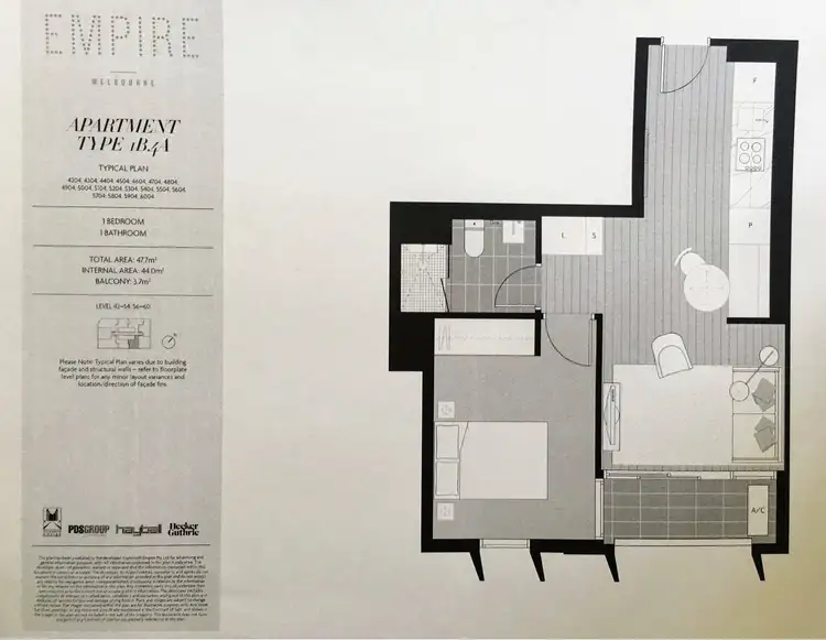 Floorplan of Homely apartment listing, 5404/81 A'beckett Street, Melbourne VIC 3000