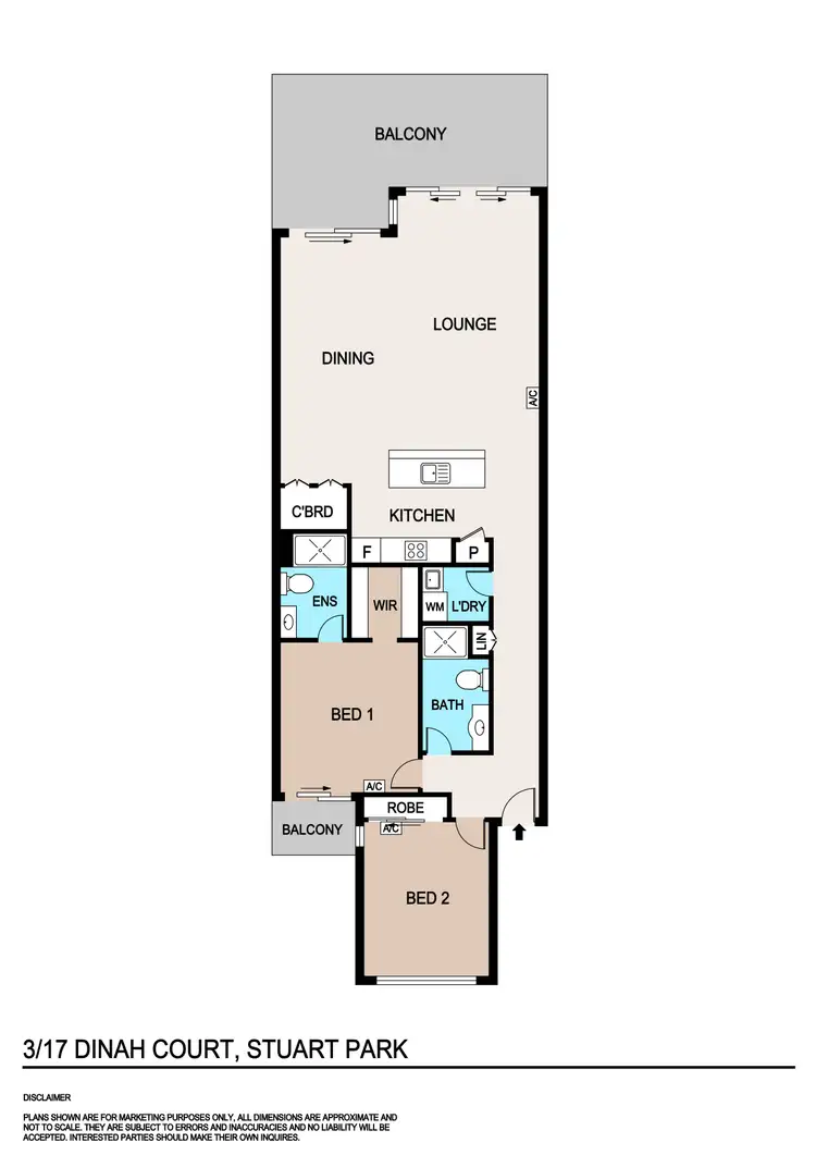 Floorplan of Homely apartment listing, 3/17 Dinah Court, Stuart Park NT 820