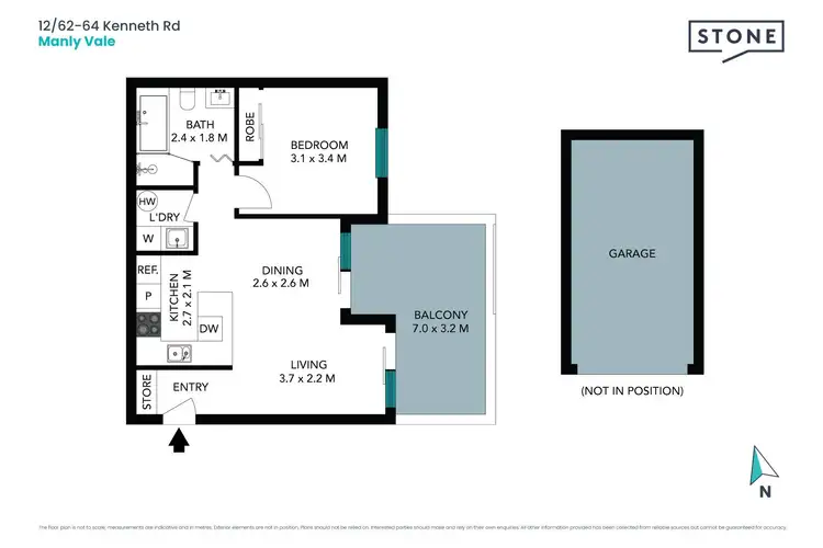 Floorplan of Homely apartment listing, 12/62-64 Kenneth Road, Manly Vale NSW 2093