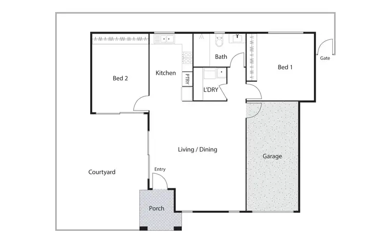 Floorplan of Homely townhouse listing, 7/6 Clark Close, Spence ACT 2615