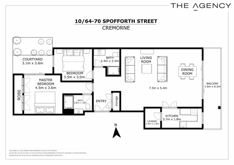 Floorplan of Homely apartment listing, 10/64-70 Spofforth Street, Cremorne NSW 2090