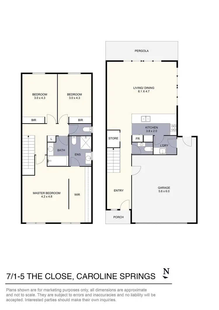 Floorplan of Homely townhouse listing, 7/1-5 The Close, Caroline Springs VIC 3023