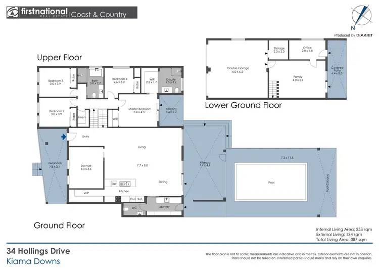 Floorplan of Homely house listing, 34 Hollings Drive, Kiama Downs NSW 2533