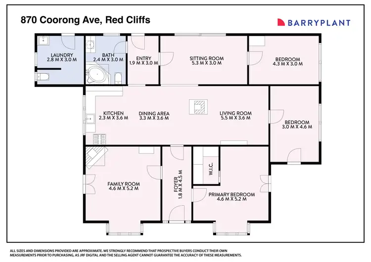 Floorplan of Homely rural property listing, 870 Coorong Avenue, Red Cliffs VIC 3496