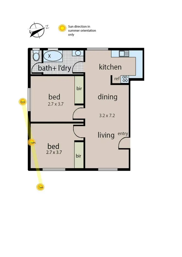 Floorplan of Homely unit listing, 1/54 Boonong Avenue, Seaford VIC 3198