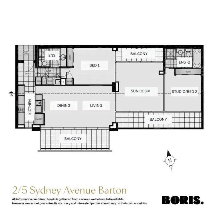 Floorplan of Homely apartment listing, 2/5 Sydney Avenue, Barton ACT 2600