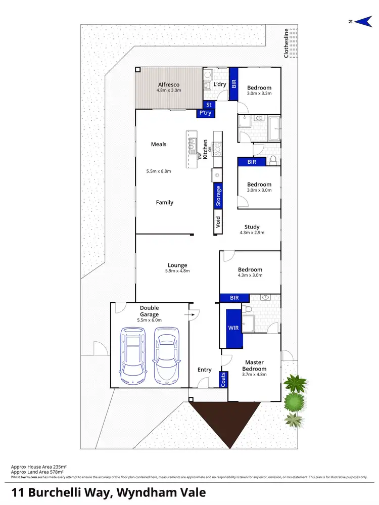 Floorplan of Homely house listing, 11 Burchelli Way, Wyndham Vale VIC 3024