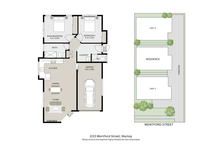 Floorplan of Homely unit listing, 2/23 Wentford Street, Mackay QLD 4740