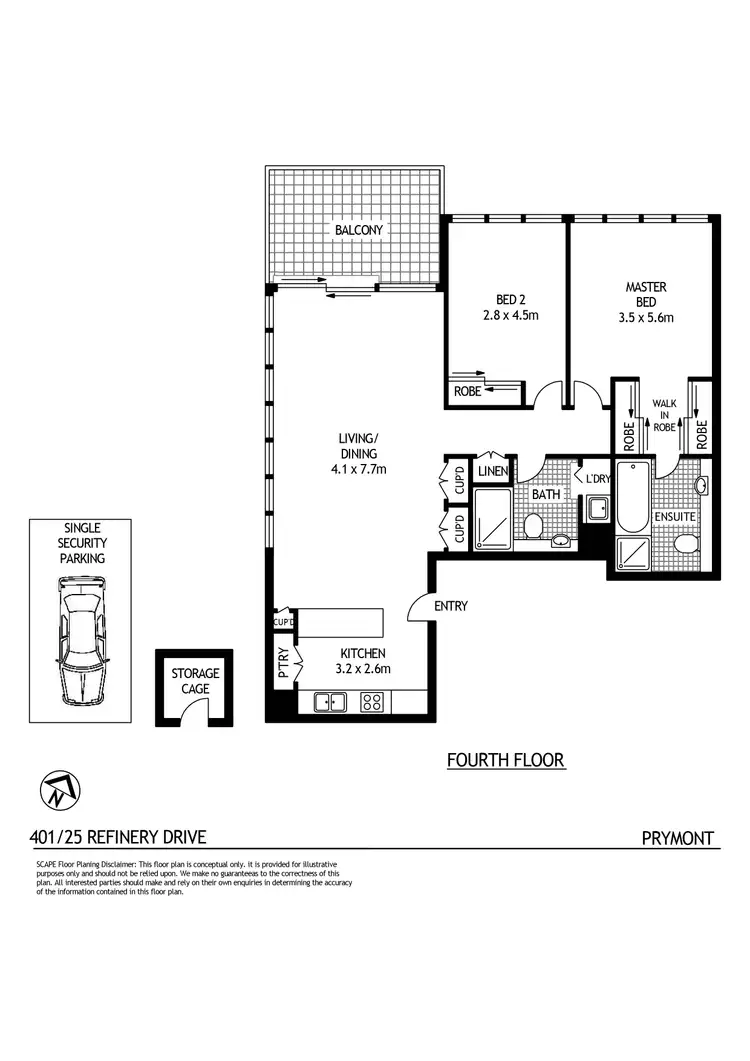 Floorplan of Homely apartment listing, 401/25 Refinery Drive, Pyrmont NSW 2009