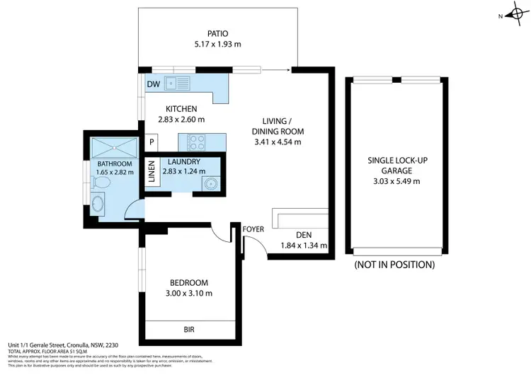 Floorplan of Homely unit listing, 1/1-5 Gerrale Street, Cronulla NSW 2230