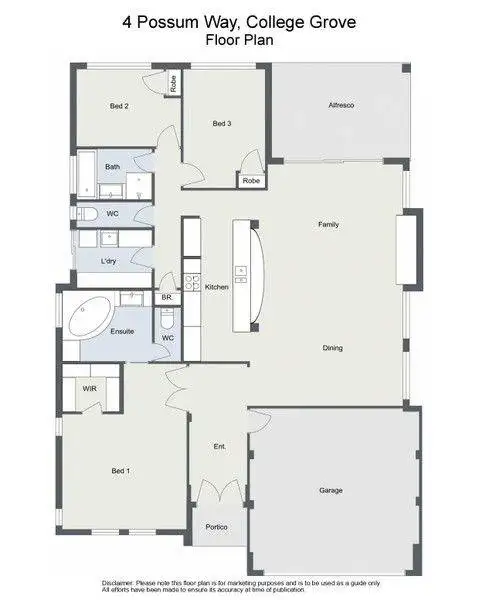 Floorplan of Homely house listing, 4 Possum Way, College Grove WA 6230