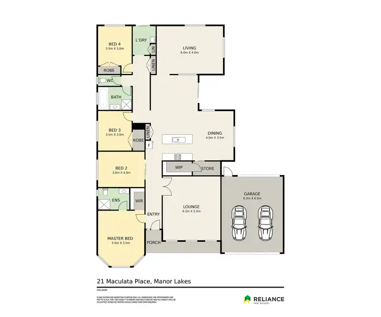Floorplan of Homely house listing, 21 Maculata Place, Manor Lakes VIC 3024