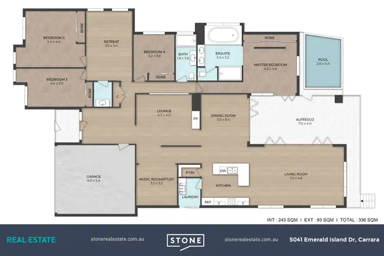 Floorplan of Homely house listing, 5041 Emerald Island Drive, Carrara QLD 4211
