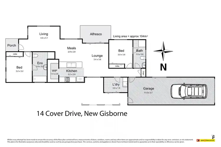 Floorplan of Homely house listing, 14 Cover Drive, New Gisborne VIC 3438