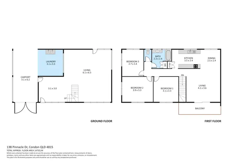 Floorplan of Homely house listing, 138 Pinnacle Drive, Condon QLD 4815