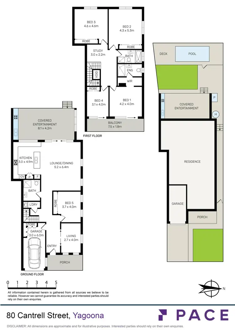 Floorplan of Homely semi-detached listing, 80 Cantrell Street, Yagoona NSW 2199