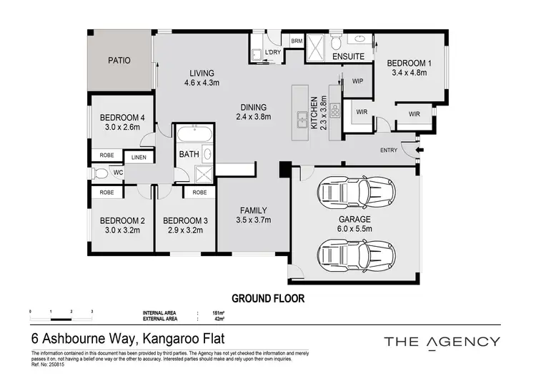Floorplan of Homely house listing, 6 Ashbourne Way, Kangaroo Flat VIC 3555