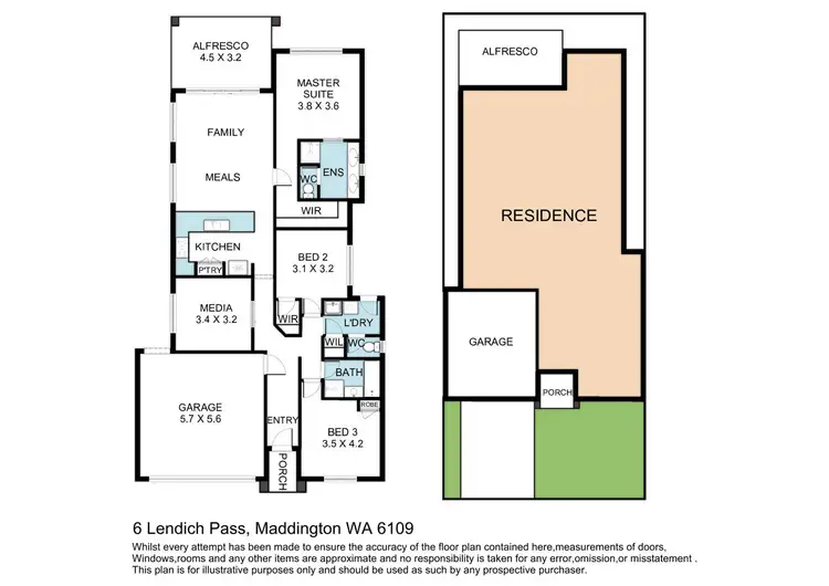 Floorplan of Homely house listing, 6 Lendich Pass, Maddington WA 6109