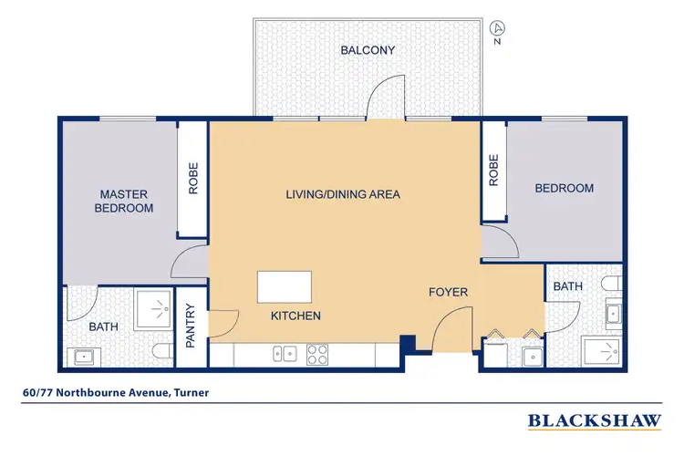 Floorplan of Homely unit listing, 60/77 Northbourne Avenue, Turner ACT 2612