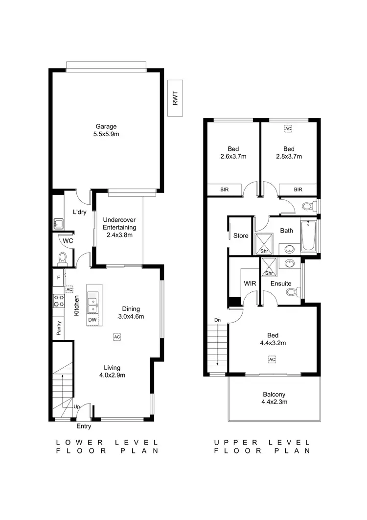 Floorplan of Homely townhouse listing, 1/63 Forest Avenue, Newton SA 5074