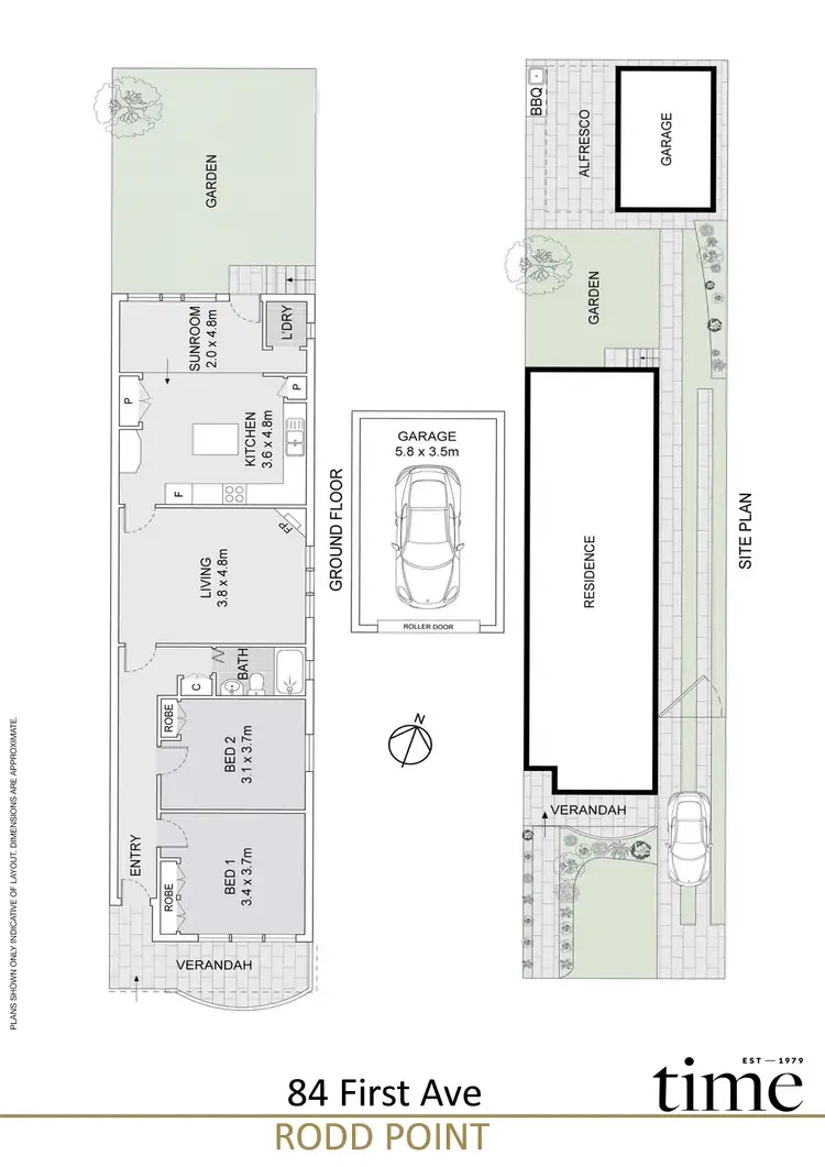 Floorplan of Homely semi-detached listing, 84 First Avenue, Rodd Point NSW 2046