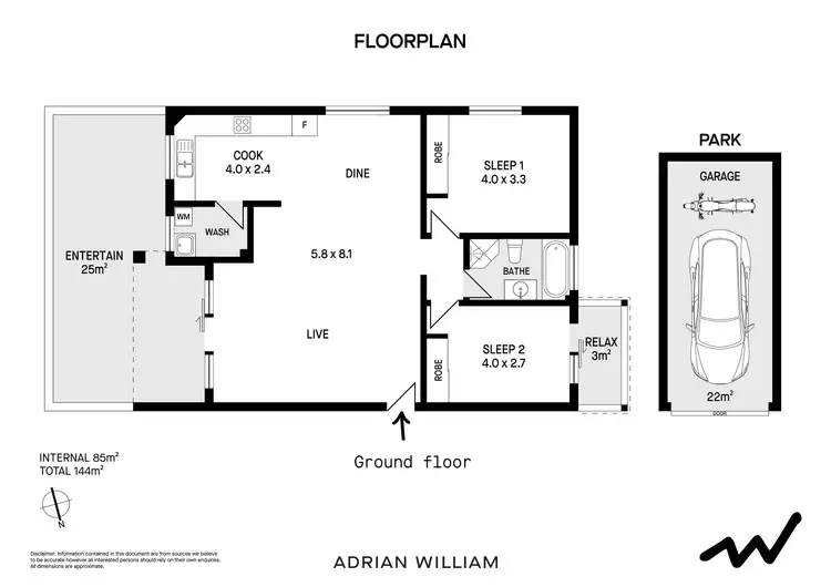 Floorplan of Homely apartment listing, 8/46-48 Clissold Parade, Campsie NSW 2194
