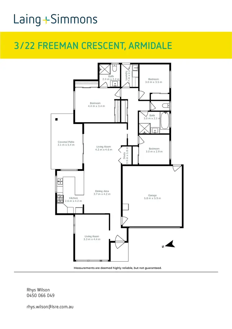 Floorplan of Homely house listing, 3/22 Freeman Crescent, Armidale NSW 2350