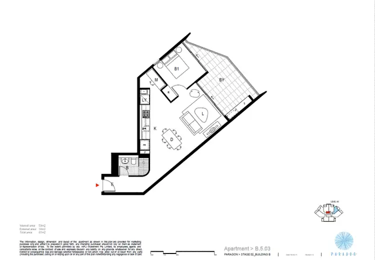 Floorplan of Homely apartment listing, 503/1 Link Road, Zetland NSW 2017