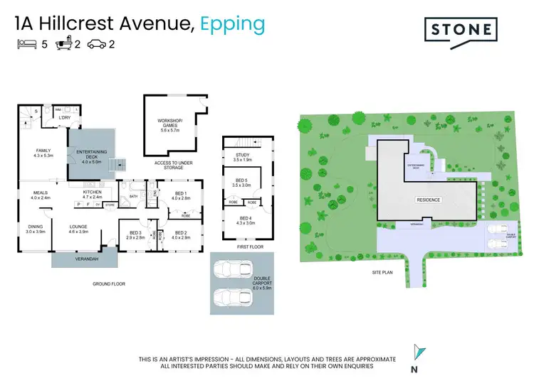 Floorplan of Homely house listing, 1A Hillcrest Avenue, Epping NSW 2121