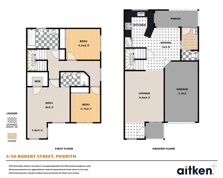 Floorplan of Homely townhouse listing, 3/30 Robert Street, Penrith NSW 2750