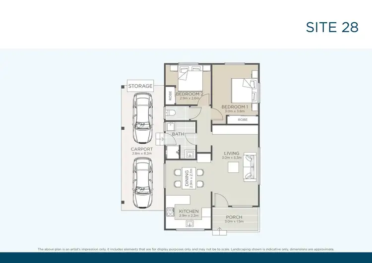 Floorplan of Homely retirement listing, 28V/71 Owen Creek Road, Forest Glen QLD 4556
