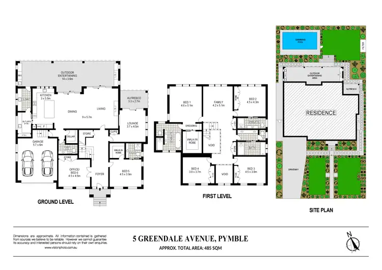 Floorplan of Homely house listing, 5 Greendale Avenue, Pymble NSW 2073
