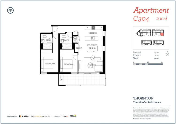 Floorplan of Homely apartment listing, 304/101C Lord Sheffield Circuit, Penrith NSW 2750