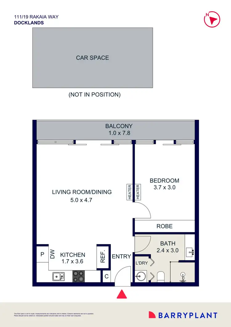 Floorplan of Homely apartment listing, 111/19 Rakaia Way, Docklands VIC 3008