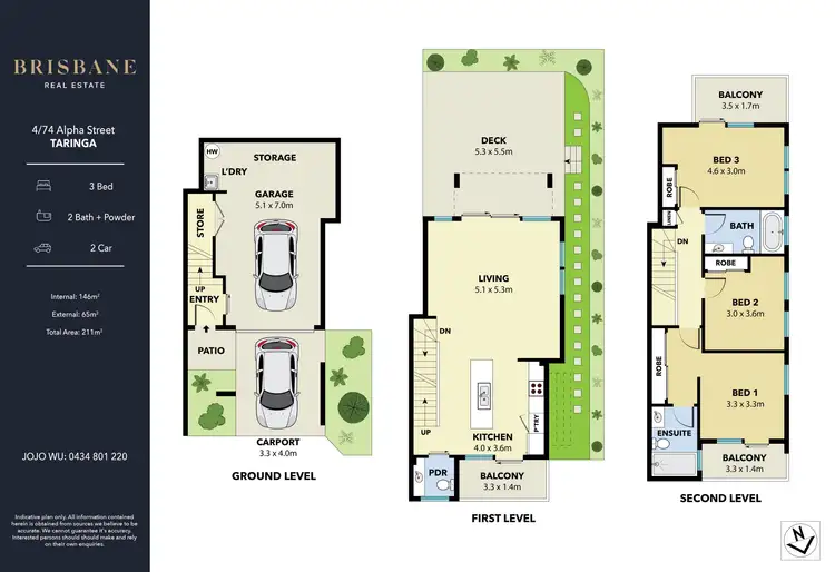 Floorplan of Homely townhouse listing, 4/74 Alpha Street, Taringa QLD 4068