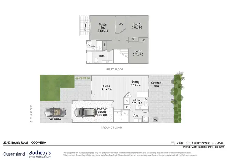 Floorplan of Homely townhouse listing, 26/42 Beattie Road, Coomera QLD 4209
