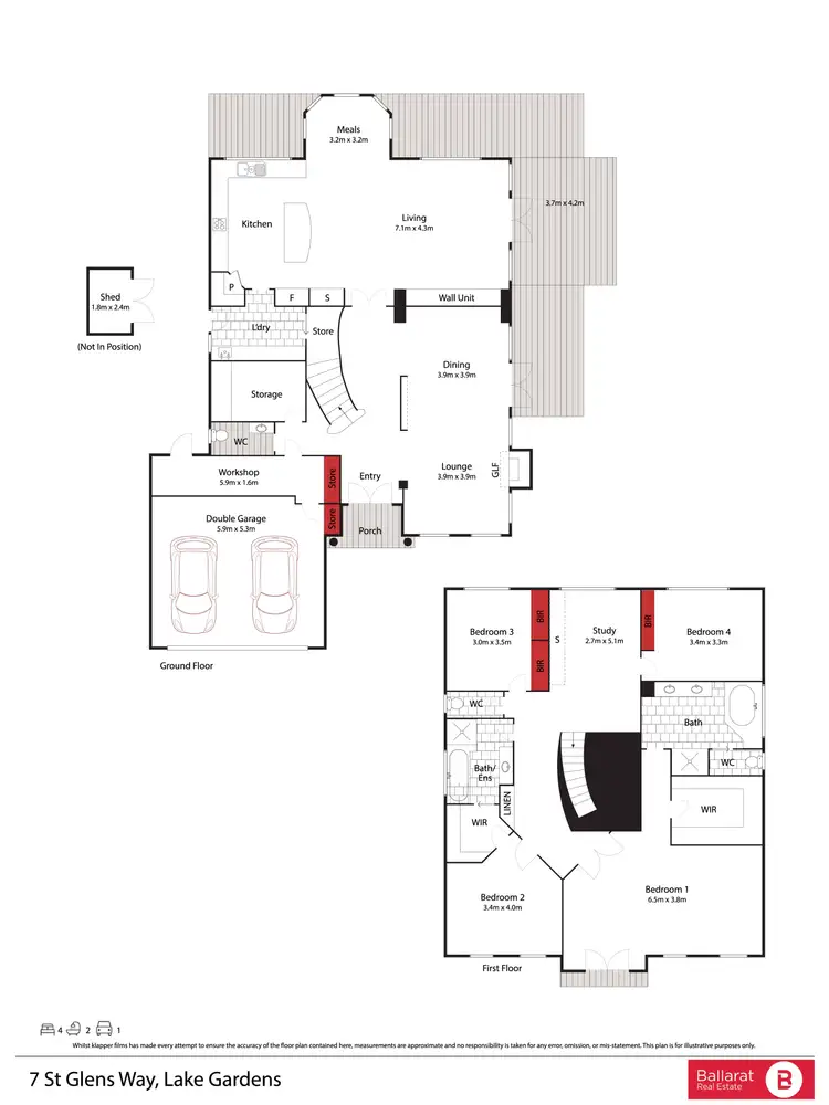 Floorplan of Homely house listing, 7 St Glens Way, Lake Gardens VIC 3355