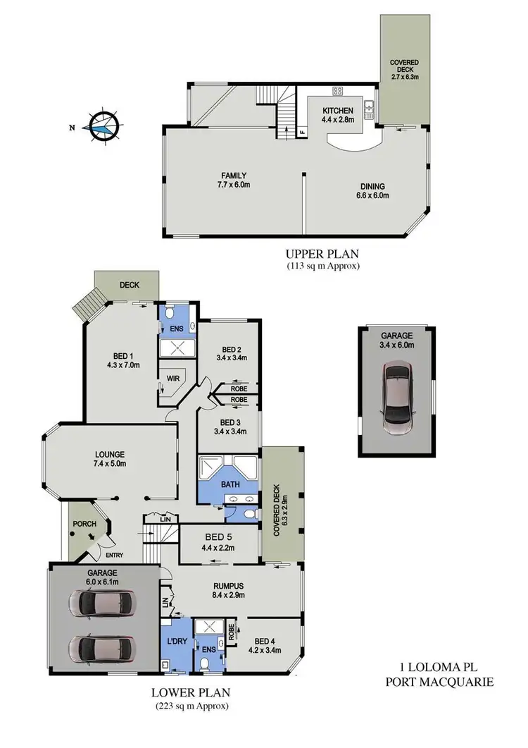Floorplan of Homely house listing, 1 Loloma Place, Port Macquarie NSW 2444